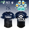 New York Yankees x National Pet Day Personalized Baseball Jersey - 3D Baseball Jersey