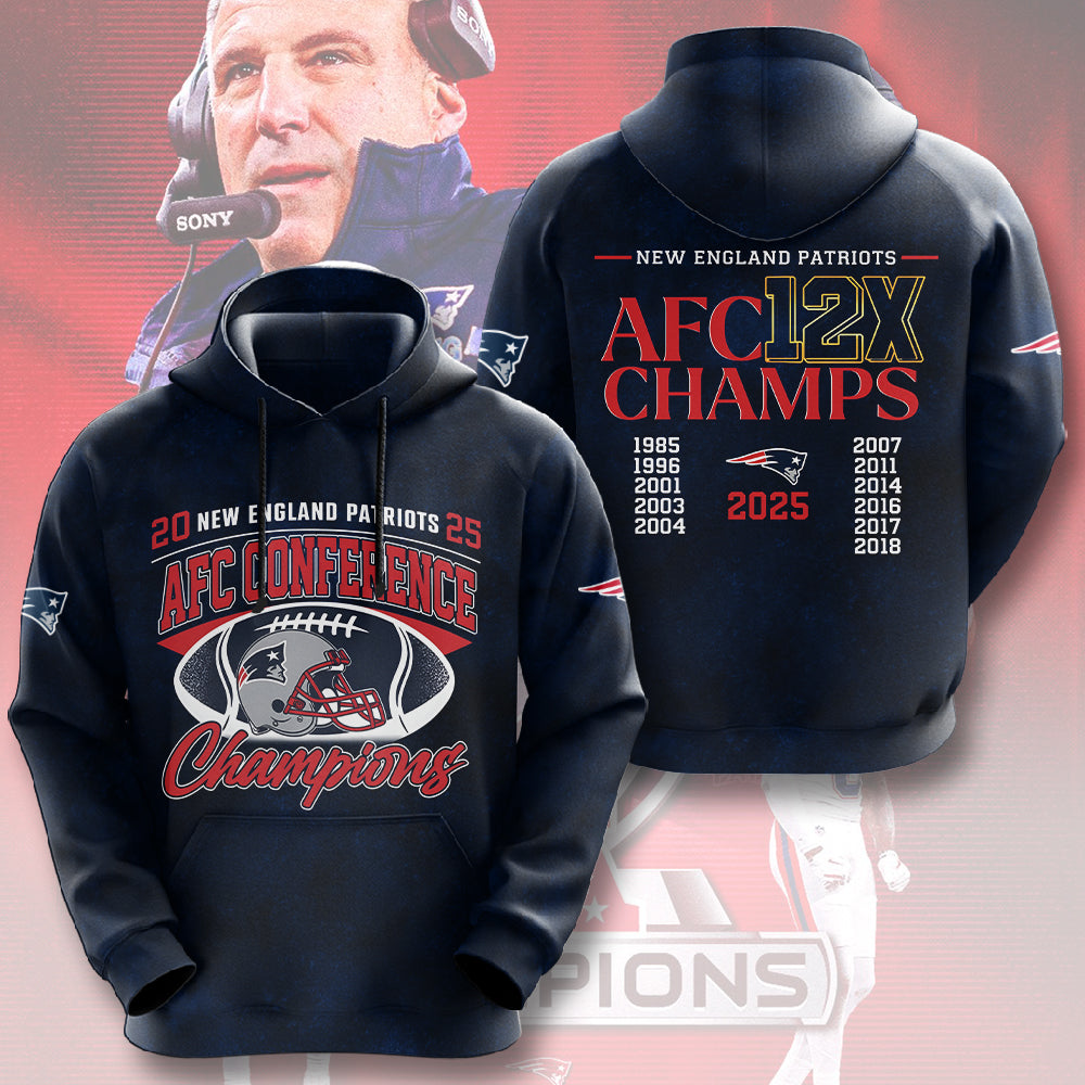 New England Patriots 3D Apparel – TMTHU3775