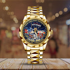 New England Patriots 2025 AFC Champions Alloy Luxury Quartz Watch – TMTHU3479