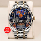Personalized New York Knicks NBA Finals Champions 2026 Alloy Luxury Quartz Watch - TANTN23968