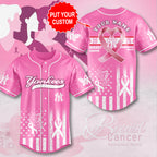 Personalized New York Yankees x Breast Cancer Awareness 2025 Baseball Jersey – MAITM13031
