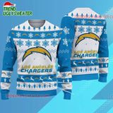 Nfl Los Angeles Chargers 2025 Reindeer Christmas Tree Ugly Xmas Sweater