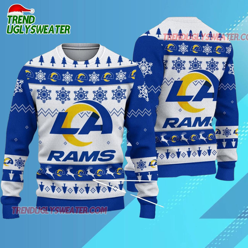 Nfl Los Angeles Rams 2025 Reindeer Christmas Tree Ugly Xmas Sweater