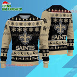 Nfl New Orleans Saints 2025 Reindeer Christmas Tree Ugly Xmas Sweater