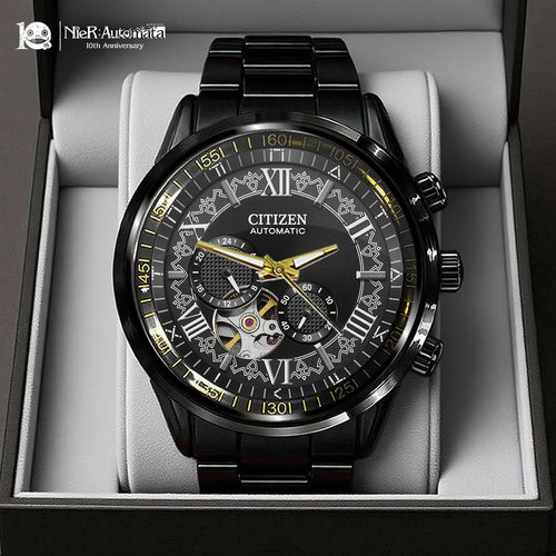 Nier: Automata 10th Anniversary Black Stainless Steel Watch - GNE7473
