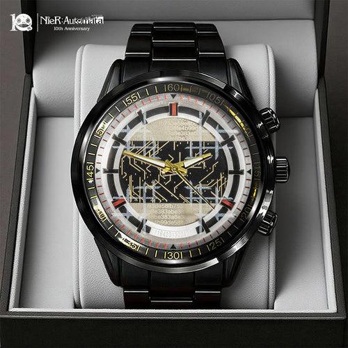 Nier: Automata 10th Anniversary Black Stainless Steel Watch - GNE7477