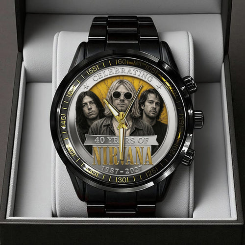 Nirvana 40th Anniversary Black Stainless Steel Watch - TANTN24642