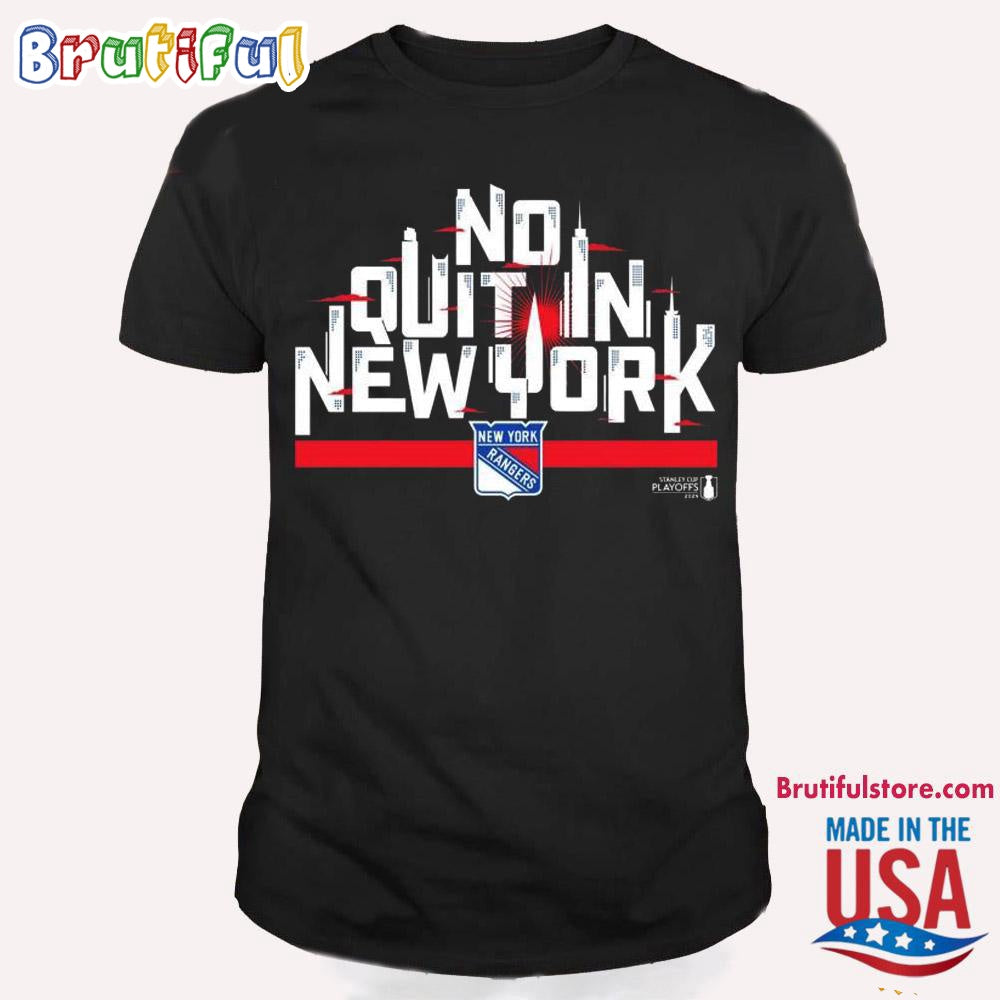 No Quit In Hockey New York Rangers Stanley Cup Playoffs 2024 T Shirt