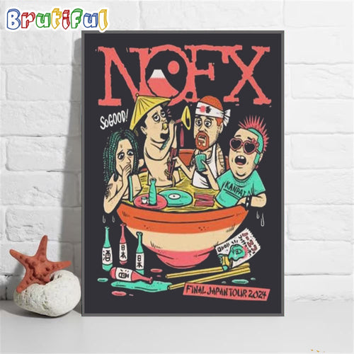 Nofx Final Japan Tour Ramen 2024 Wall Art Poster Canvas