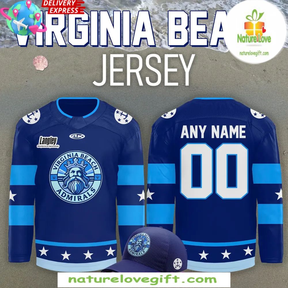 2026 Norfolk Admirals Hockey Jersey Virginia Beach