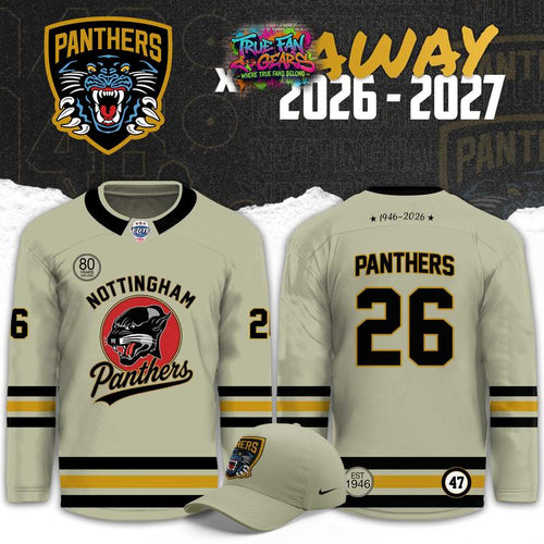 Nottingham Panthers 2026 Personalized Away Hockey Jersey