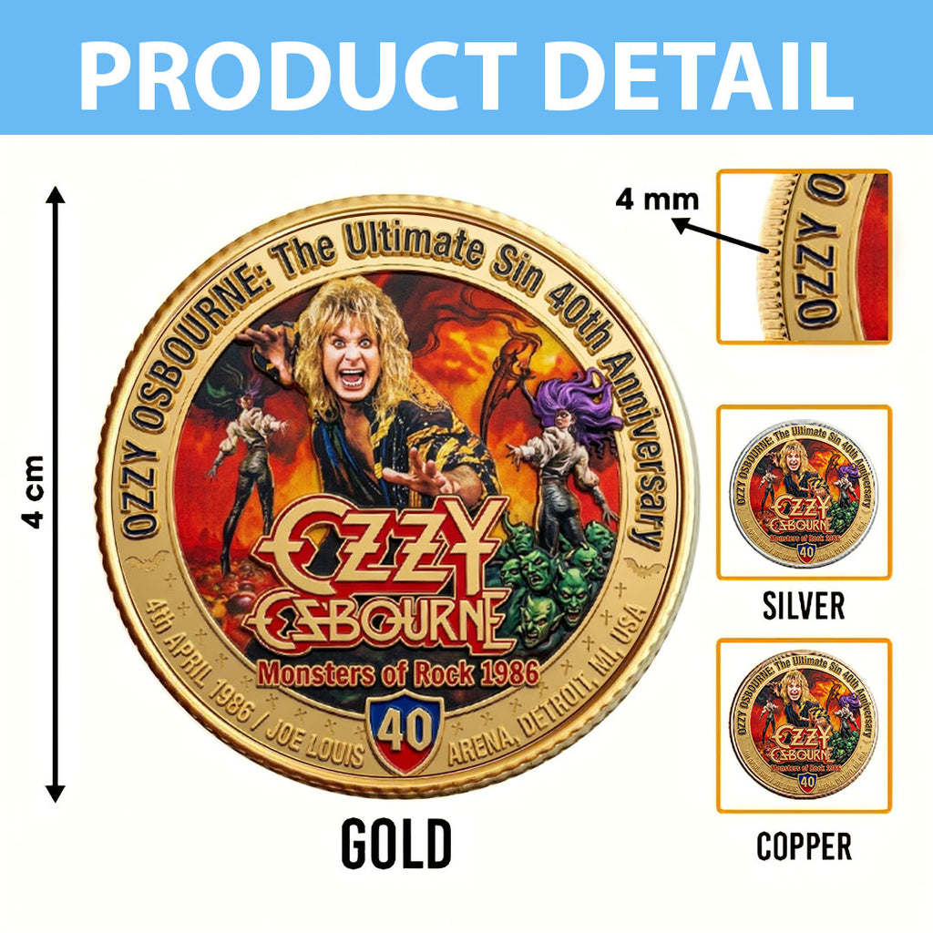 Ozzy Osbourne: The Ultimate Sin 40th Anniversary Commemorative Coin – TMTHU4891