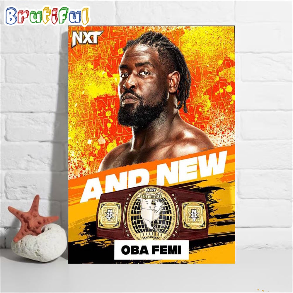 Oba Femi And New WWE NXT North American Champion Wall Art Poster Canvas