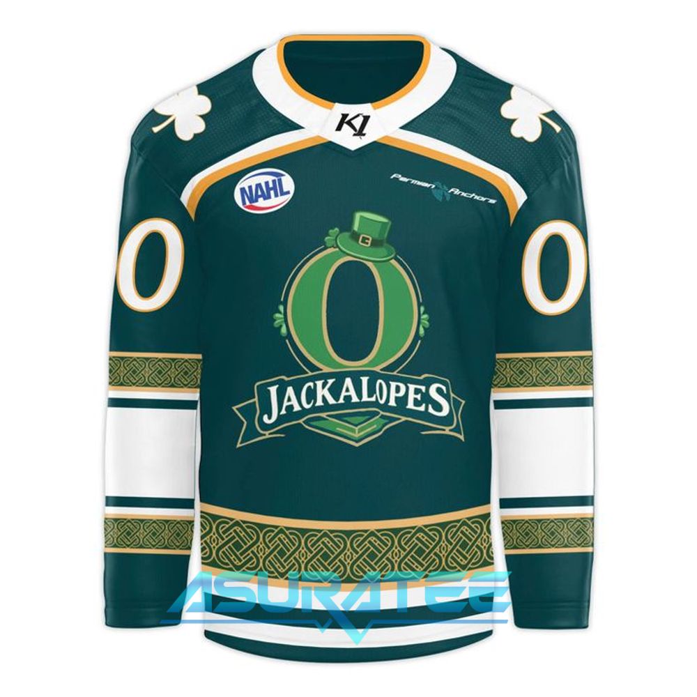 Odessa Jackalopes 2026 St. Patrick’s Day Special Hockey Jersey