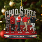 Ohio State Buckeyes Football Custom Shape 1-sided Acrylic Ornament – MAITM13945