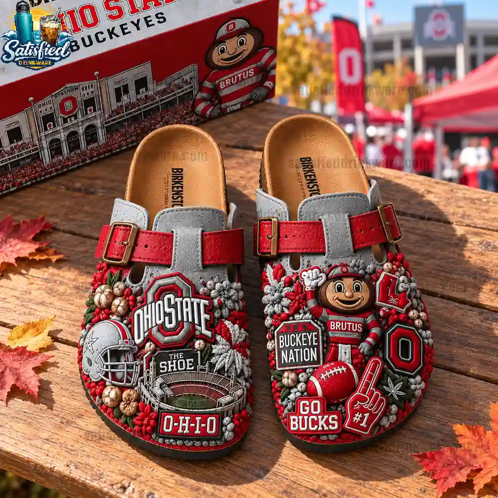 Ohio State Buckeyes Suede Clogs