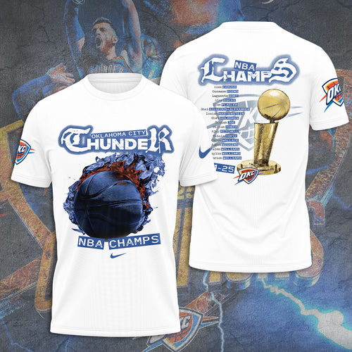 Oklahoma City Thunder 2025 NBA Champions 3D Apparel – TANTN 13880