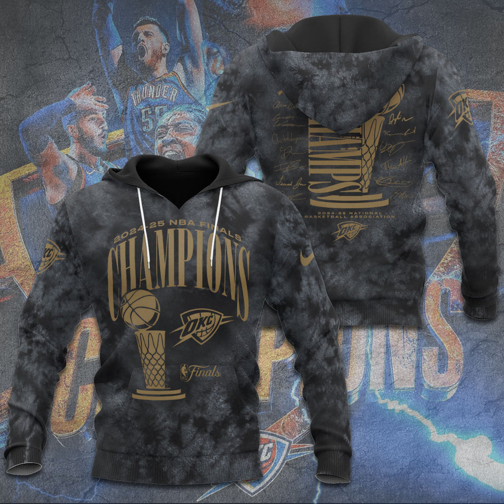 Oklahoma City Thunder 2025 NBA Champions 3D Apparel – TANTN 13881