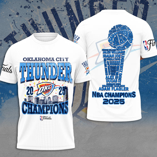 Oklahoma City Thunder 2025 NBA Champions 3D Apparel – MAITM 11840