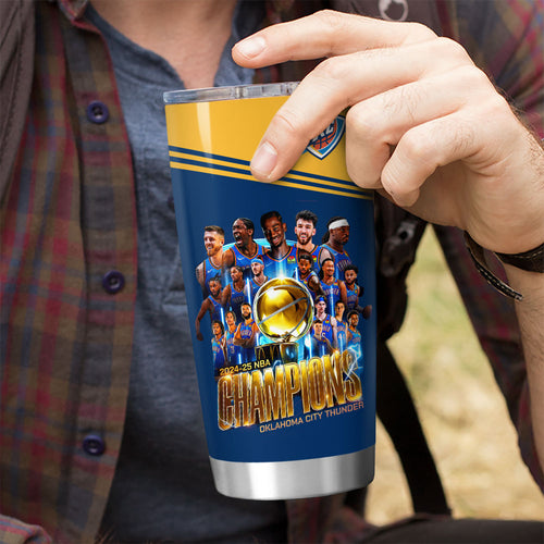 Oklahoma City Thunder 2025 NBA Champions Tumbler Cup – HOATT 11362