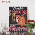 Oklahoma Sooners 2024 NCAA Softball Women’s Champions Poster Canvas Art