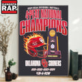Oklahoma Sooners And 2024 Ncaa Division Softball 4-Peat National Champions 4 In A Row Poster Canvas Art