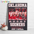 Oklahoma Sooners Starting Lineup Softball 2024 Wall Art Poster Canvas