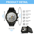 Oklahoma Sooners Football 130th Anniversary 2025 Black Stainless Steel Watch – TANTN17820