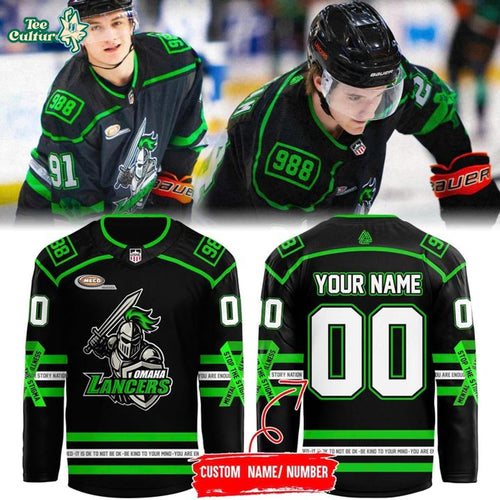 Omaha Lancers 2026 Mental Health Awareness Night Limited Edition Hockey Jersey