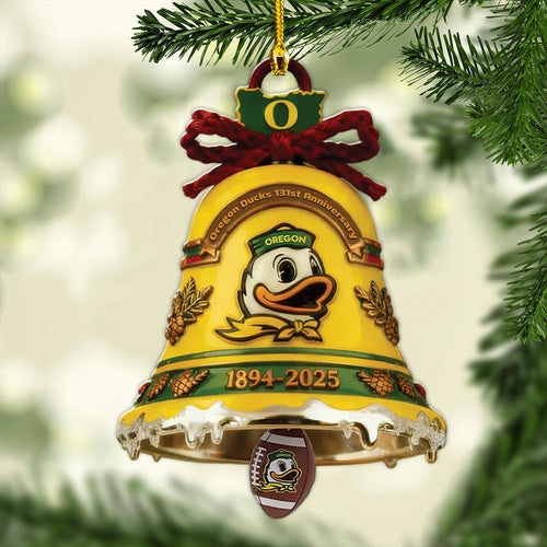Oregon Ducks Football 131 Years Custom Shape 2-sided Acrylic Ornament – MAITM13677