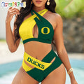 Oregon Ducks Women Bikini Set Sporty Bikini Sets