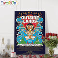 Outside Lands San Francisco CA Poster Concert By Brian Steely August 9-11 2024 Wall Art Poster Canvas