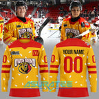 Owen Sound Attack Warmin up in Ronald Mcdonald House Hockey Jersey