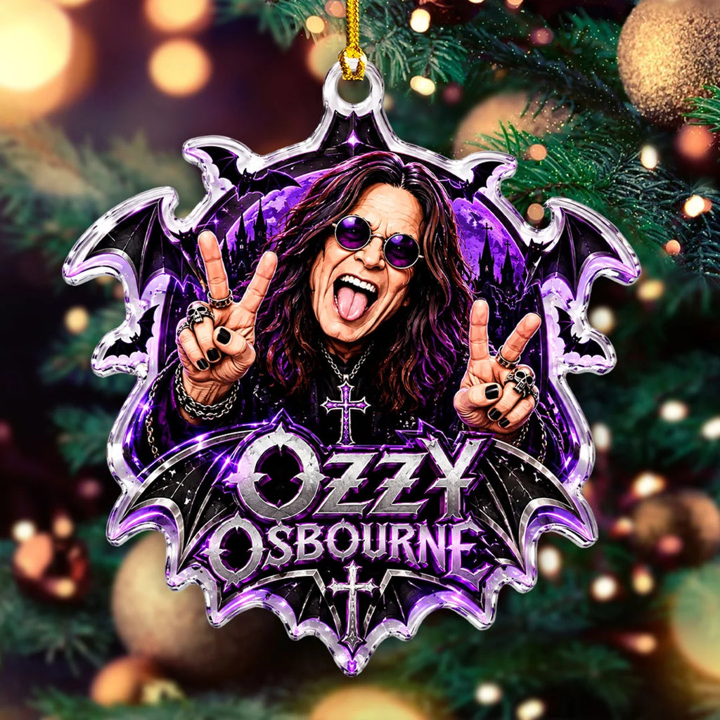 Ozzy Osbourne Custom Shape 2-side Printed Acrylic Ornament – GNE8805