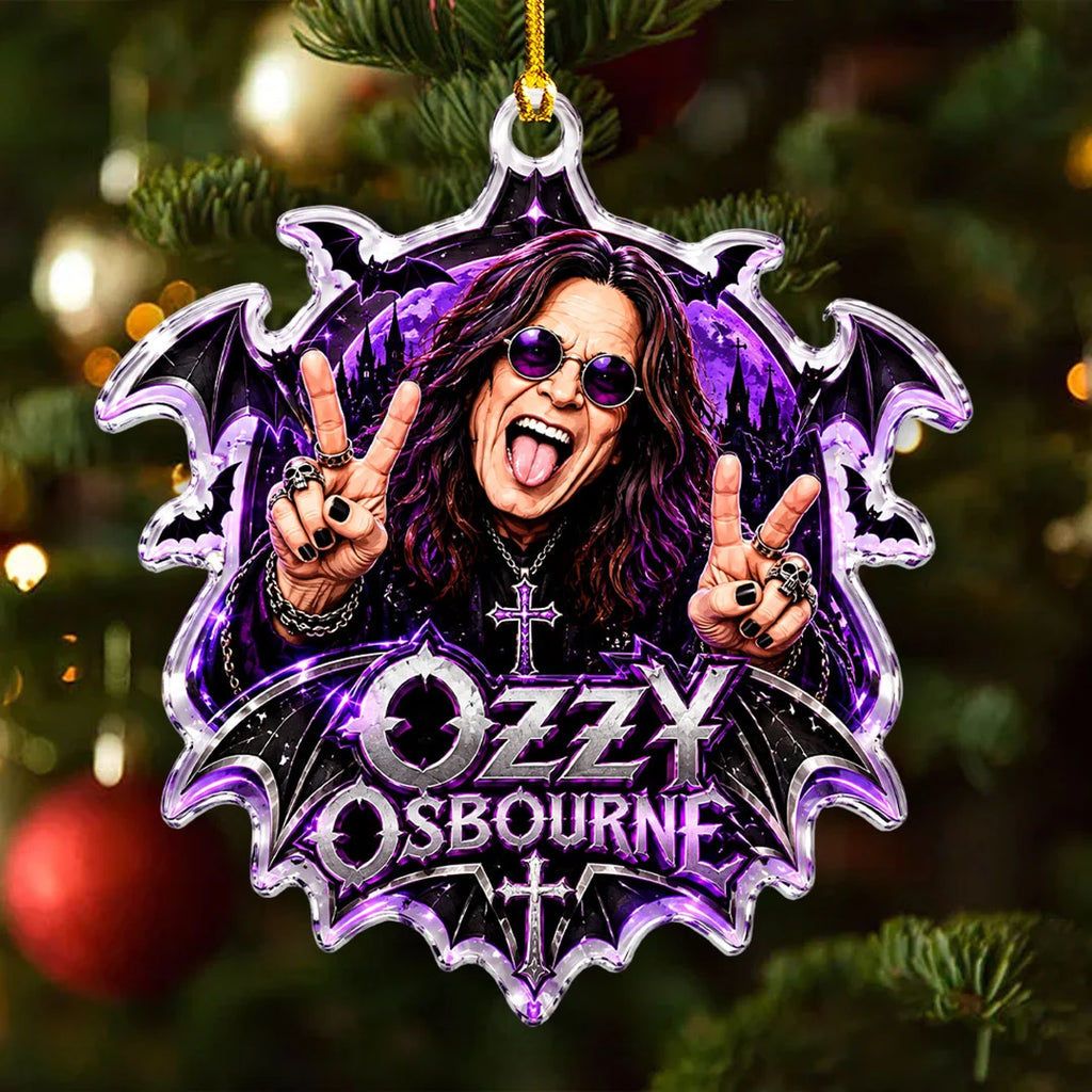 Ozzy Osbourne Custom Shape 2-side Printed Acrylic Ornament – GNE8805