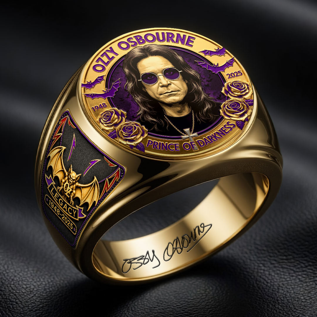 Ozzy Osbourne 3D Engraved Ring – HOATT18359
