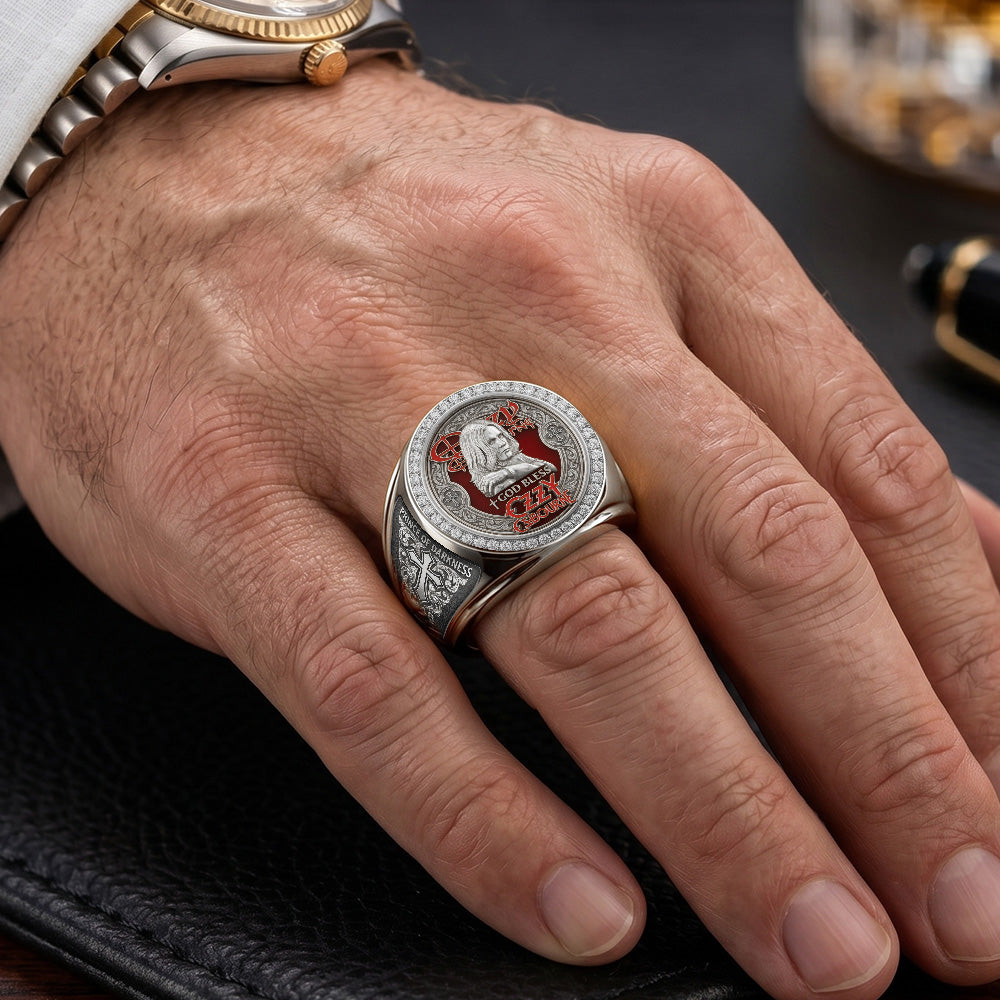 Ozzy Osbourne 3D Engraved Ring – TMTHU7165