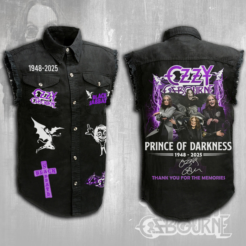 Ozzy Osbourne 3D Lightweight Sleeveless Denim Shirt – MAITM12608
