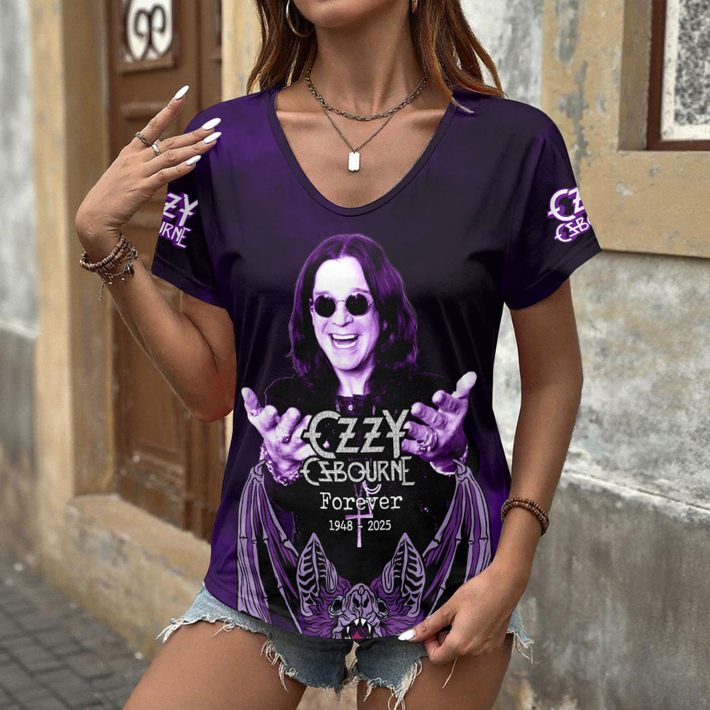 Ozzy Osbourne 3D Women's V-Neck T-Shirt – HOATT17524