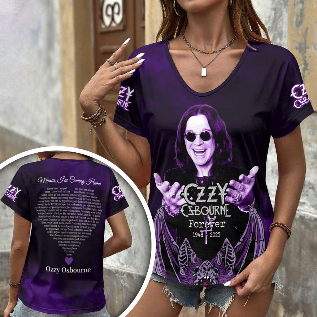 Ozzy Osbourne 3D Women's V-Neck T-Shirt – HOATT17524