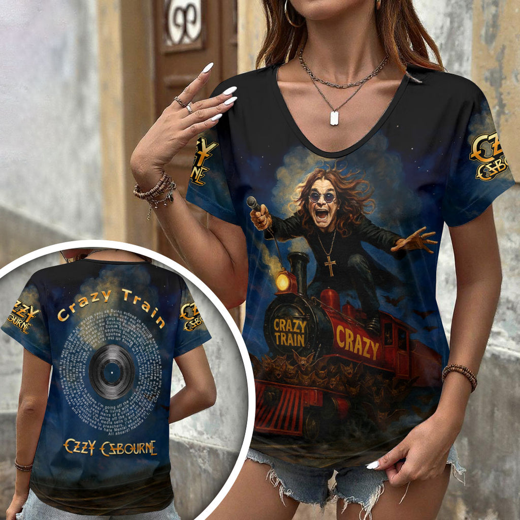Ozzy Osbourne 3D Women's V-Neck T-Shirt – HOATT17729