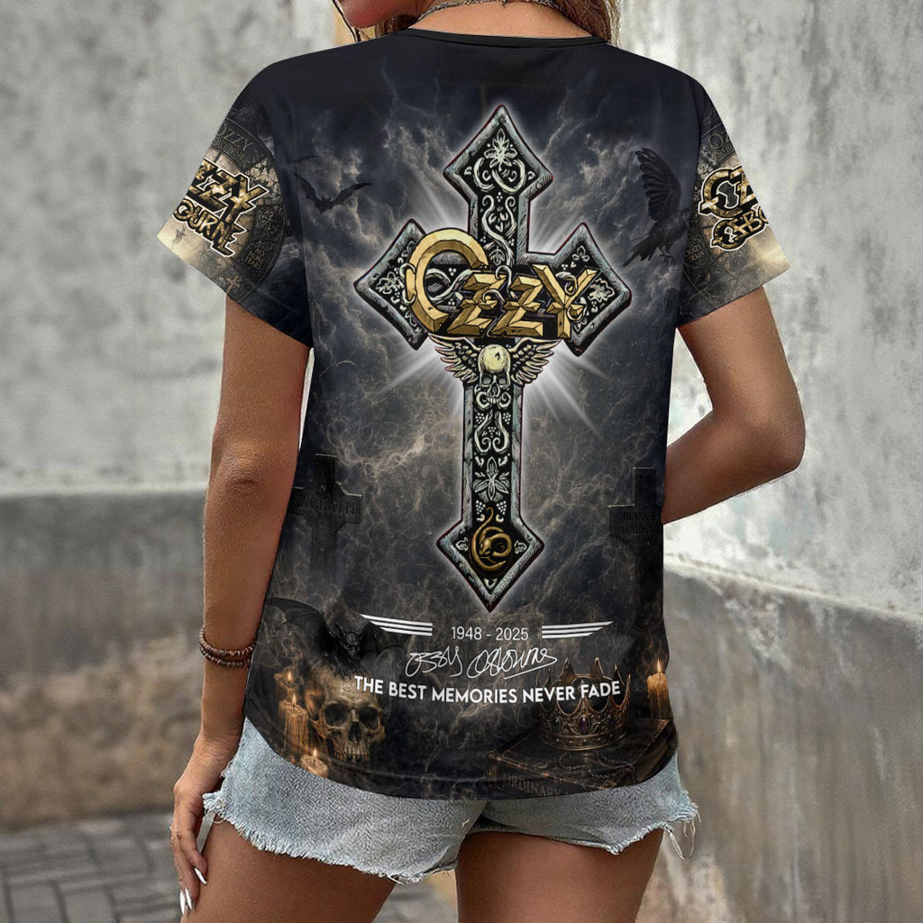 Ozzy Osbourne 3D Women's V-Neck T-Shirt – HOATT18379