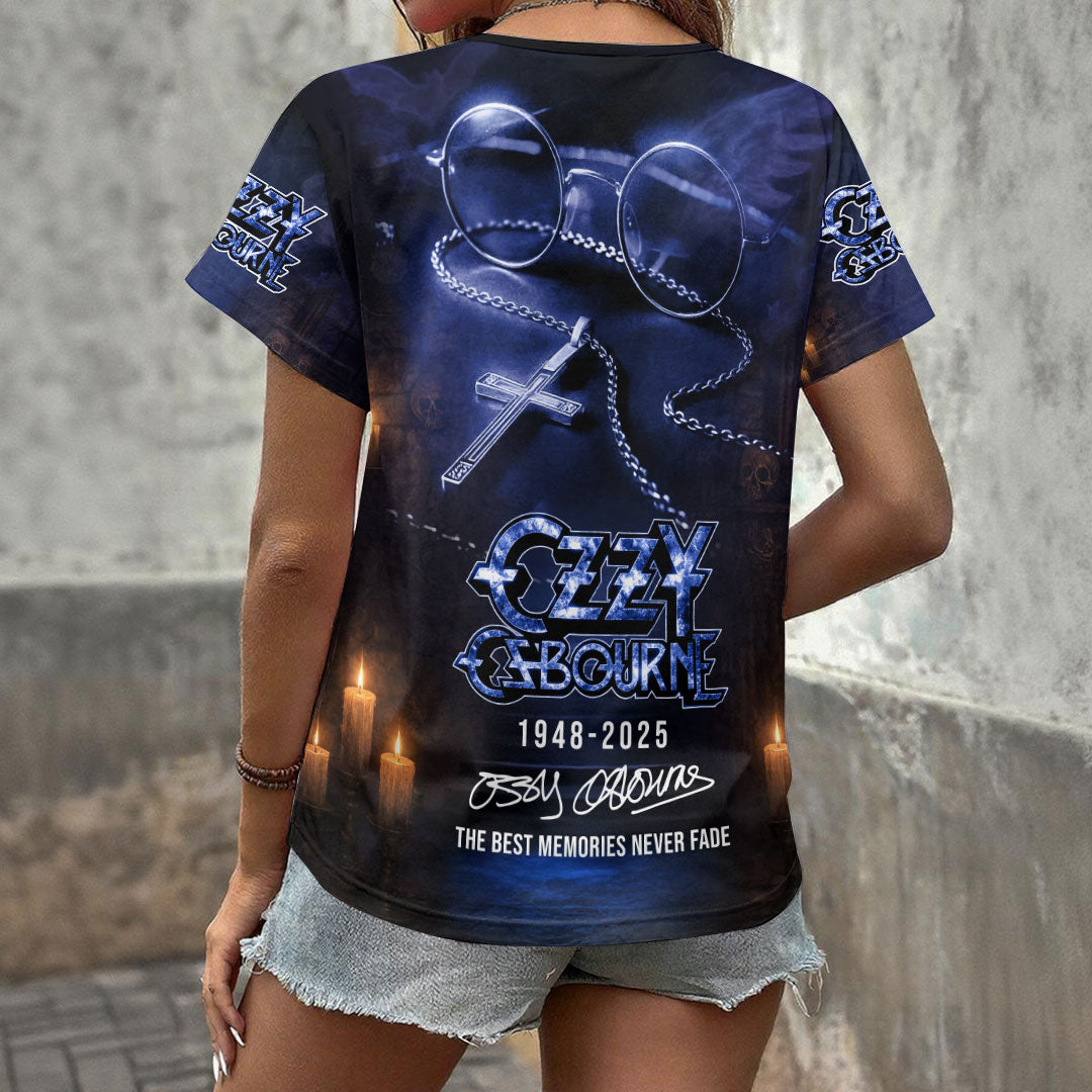 Ozzy Osbourne 3D Women's V-Neck T-Shirt – HOATT18526