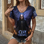 Ozzy Osbourne 3D Women's V-Neck T-Shirt – HOATT18526