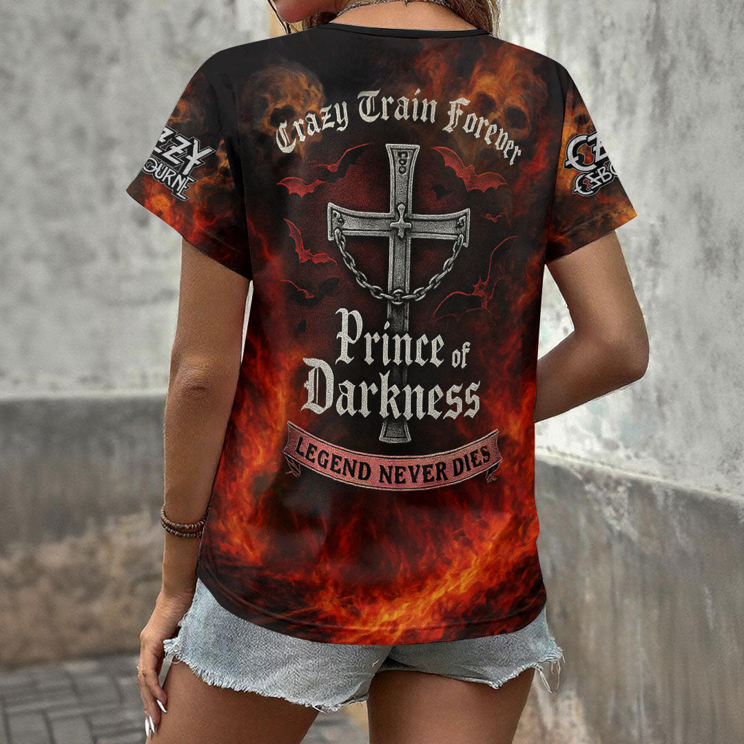 Ozzy Osbourne 3D Women's V-Neck T-Shirt – HOATT18527