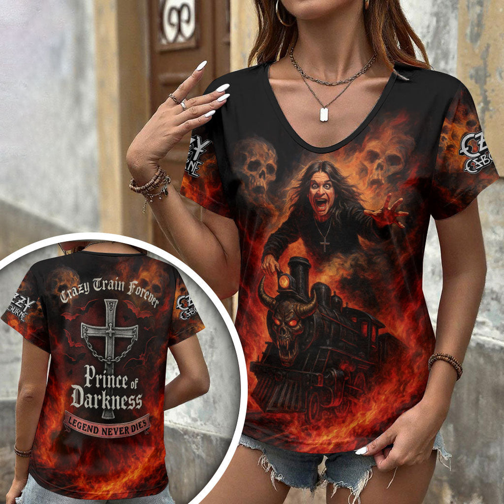 Ozzy Osbourne 3D Women's V-Neck T-Shirt – HOATT18527