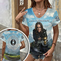 Ozzy Osbourne 3D Women's V-Neck T-Shirt – HOATT18587