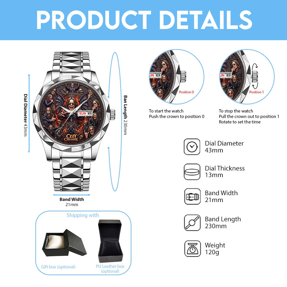 Ozzy Osbourne Alloy Luxury Quartz Watch – TMTHU8099