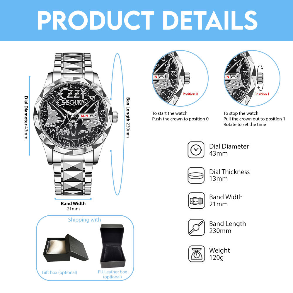 Ozzy Osbourne Alloy Luxury Quartz Watch – MAITM 12534
