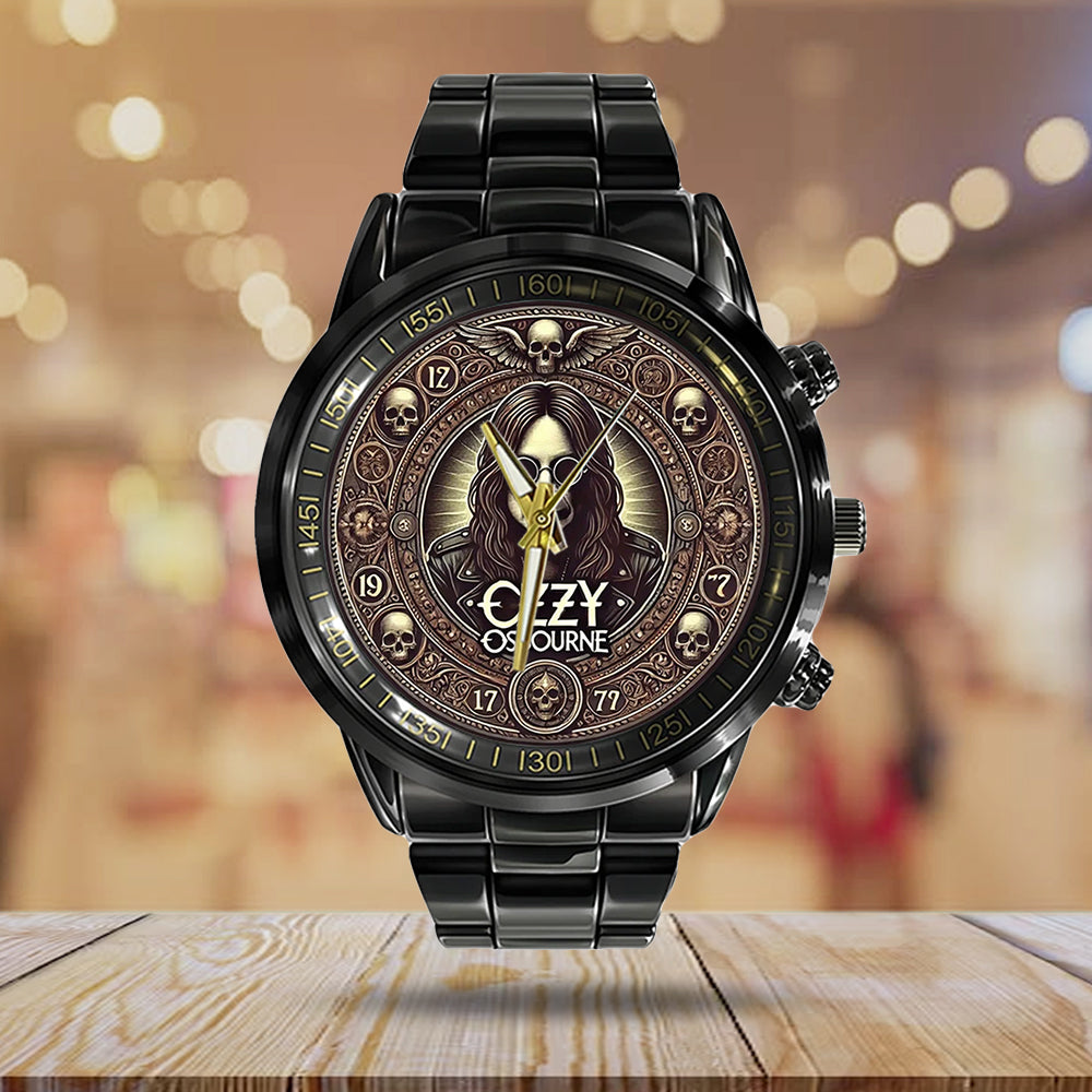 Ozzy Osbourne Black Stainless Steel Watch – MAITM13933